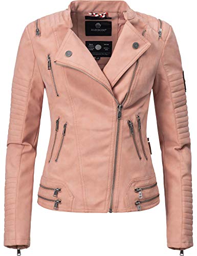 Preisvergleich Produktbild Marikoo Damen Kunstlederjacke Übergangsjacke Akikoo Rosa Gr. S