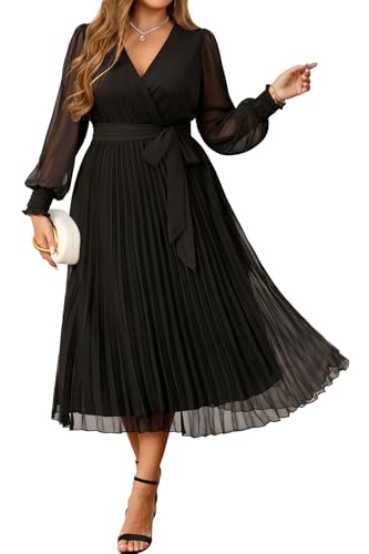Wedding Guest Dresses Plus Size Black Formal 2026 Women Fall
