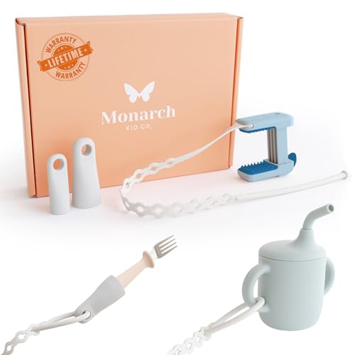 Image of Premium Clip & Strap Set for Toddlers & Babies | Adjustable Toy Holder & Sippy Cup Strap | Keeps Bottles & Toys Off The Floor | Ideal for High Chairs, Car Seats & Strollers