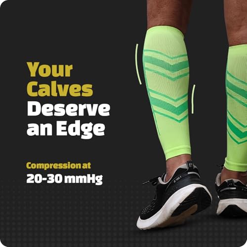 Image of Sorgen Sports Compression Calf Sleeves | 20-30 mm Hg | Ideal for Running, Cycling, Marathons, Athletics & Indoor Training | Helps Reduce Leg Cramps | Boosts Performance & Aids Recovery | Comfortable, Durable & Supportive