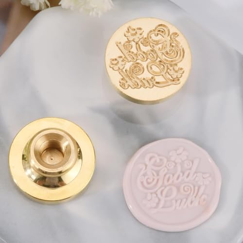 Image of Curated Cart 1 Wax Seal Stamp Kit Decorating Gift Cards Wedding Invitations Envelopes Letters Sealing (Good Luck Stamp)