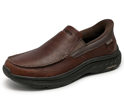 Image of Skechers Men's USA Pollard - Osgood Dual Gore Leather Moc Toe Slip-Ins Loafer