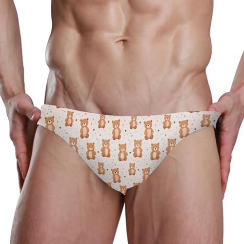 Cute Bear Star Swim Briefs for Men Swimsuit Bikini Swimwear S A1129724