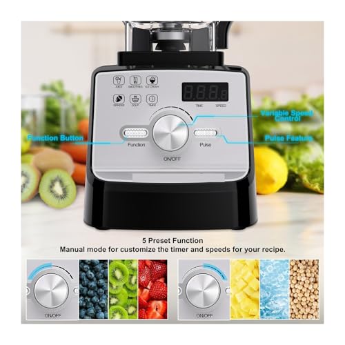 Automatic Program Professional Kitchen Smoothie Blender 2L Jar Food Mixer Juicer Ice Crusher Easy to Use(with 600ml Cup) - Image 2