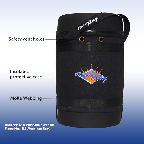 image for Flame King Gas Hauler for 5LB Propane Tank - Insulated Protective Carr