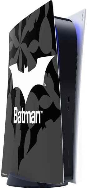 Skinit Decal Gaming Skin Compatible with PS5 Digital Edition Console - Officially Licensed DC Comics Batman Logo All Over Print Design