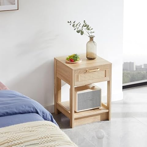 LKJYBG 15.75" Rattan Nightstand Cover