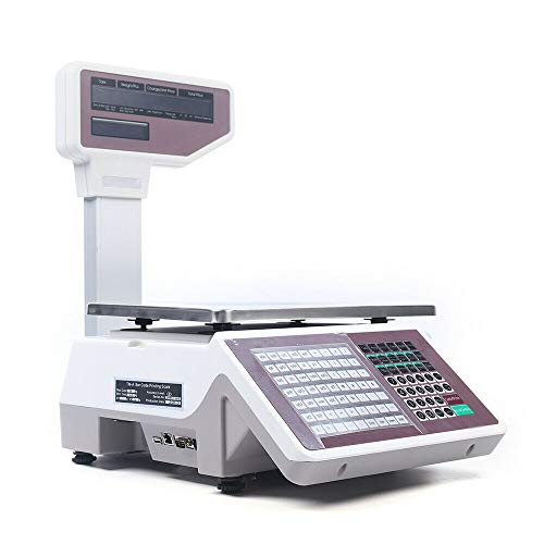 Báscula comercial digital 110V con impresora térmica miniatura 3
