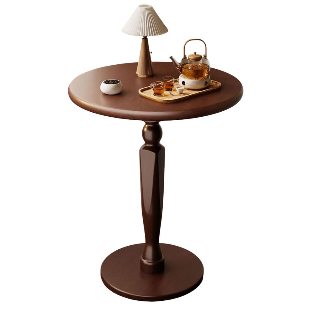 Table d'appoint ronde en bois pour salon et chambre