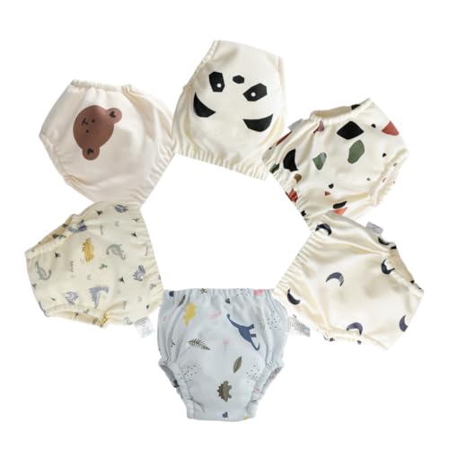 Image of Baby Training Underpants,Soft Cotton Absorbent Potty Training Underwear For Baby Boys And Girls 6 Pack