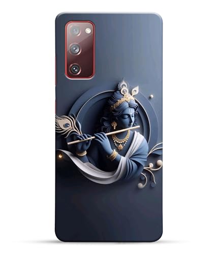 Image of Lord Krishna 3D Effect Printed Hard Back Case Cover Compatible for Samsung Galaxy S20 FE 5G / Samsung S20 FE 5G (Multicolor) - D1661