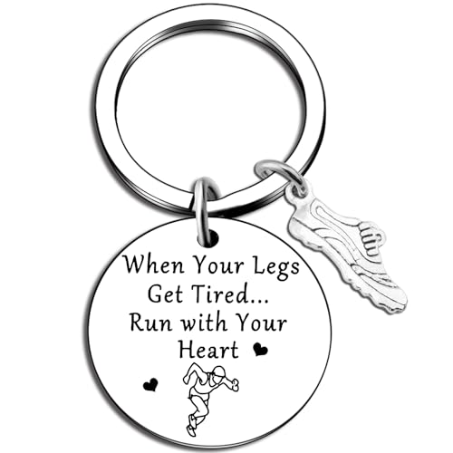 Aisity Gifts for Runners Men Women Track and Field Running Keychain Cool Running Shoes Accessories for Marathon Runner Fitness Gym Runner Track Athletes Cool Stuff