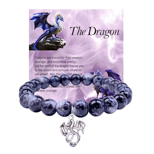 Dragon Bracelet Jewelry Inspiration Gift for Dragon Lover Dragon Spirit Animal Gift, Black