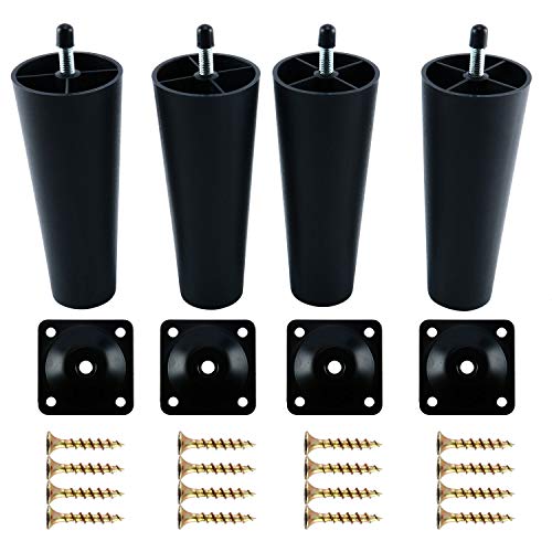 Homend Plastic Sofa Legs, 4 Pack Sofa Legs Replacement Furniture Sofa Legs