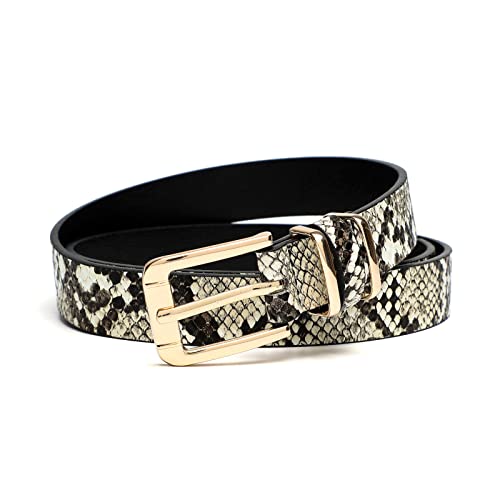 Women Waist Belts for Dresses Thin Black Skinny Leather Belts with Gold Pin Buckle4