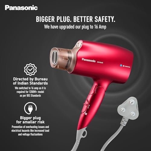 Panasonic Eh-Na45Rp62B Hair Dryer With Nanoe Technology For Shinier, Healthier Moisture-Rich Hair (Rouge Pink), 1600 Watts, 1600 Watts - Image 6