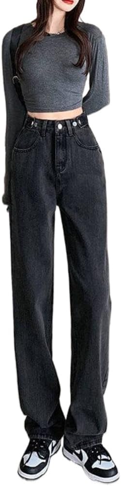 Womens Spring Thin Waist Straight Loose Year Draped Pants