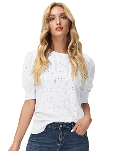 Pullover Damen Sweater Damen Kurzarm sweateshirt Fashion Strickpulli...