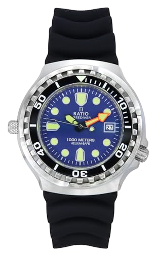 Image of RATIO FreeDiver 2nd Generation Diver Watch Sapphire Crystal Quartz Movement Dive Watch 1000M Water Resistant Diving Watches for Men