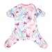 CuteBone Dog Pajamas Flamingo Dog Apparel Dog Jumpsuit Pet Clothes Pajamas Puppy Clothes P44S