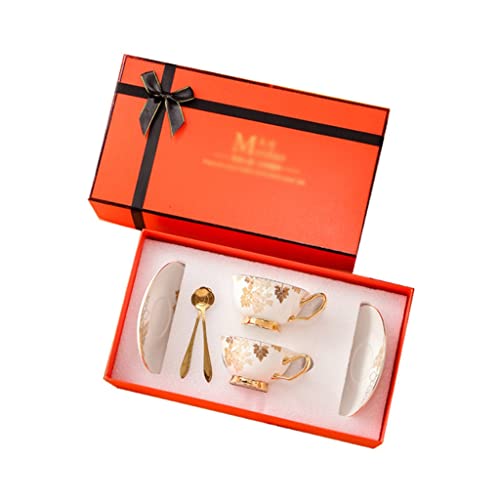 New Wedding Gifts, Couple Models, Creative Bone China Coffee Cups, A Pair of Gift Boxes, Exquisite Girlfriends