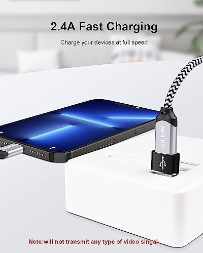 Image of Crasts USB Type C USB Type C Female to USB Male Adapter Connector Converter Works with Laptops,Chargers Compatible for iPhone, Airpods, iPad, Samsung Galaxy, Google Pixel (Pack of-2) (Black)