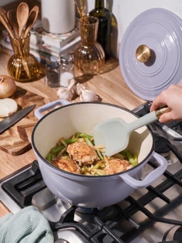 Tastedeli 6.5QT Enameled Cast Iron Dutch Oven Pot with Lid, Purple - image 2