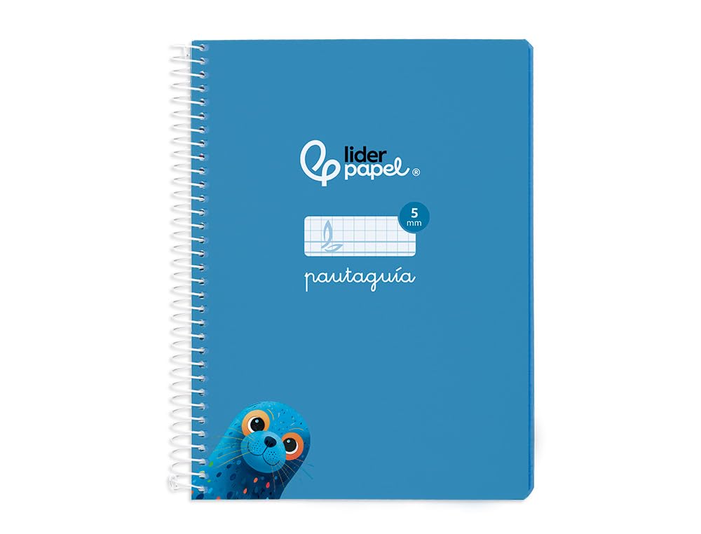 Liderpapel Spiral Notebook DIN A5 Ruling Paperboard Paperback 40 Sheets 75g Ruled 5mm with Margin Blue - Unit -