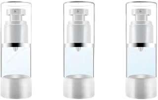 3Pcs 50ml Refillable Sunscreen Spray PP Cosmetic Pump Travel Atomizer | Modern Mini Compact Design for Makeup and Skincare, Reusable Press Pump Sprayer for Outdoor Bathroom Use