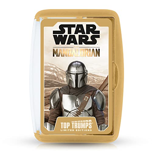 Top Trumps Juego de Cartas Star Wars The Mandalorian Limited Editions, Juega con Greef Karga, Moff Gideon, Boba Fett, Koska Reeves y el Propio Grogu, Regalo y Juguete para niños y niñas a Partir de 6