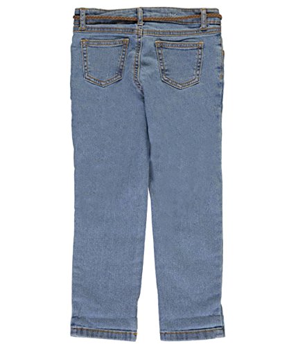 Carter's Little Girls Easy Fit Jeans with Braided Belt, Denim (5)3