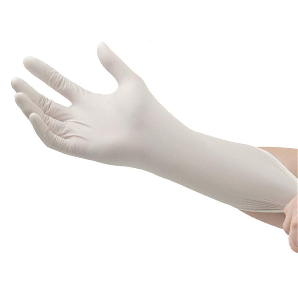 Guantes Resistentes al Calor nitrilo desechable se refiere a ácido Laboratorio Industria de la electrónica de cáñamo y Guantes de nitrilo Blanco de operación Resistente a los álcalis (1000)