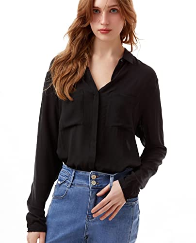 Image of TOUSYEA Sleep Shirts for Women Button Down Shirts Long Sleeve Sleepwear Swimsuit Cover Ups Soft Pajama Tops