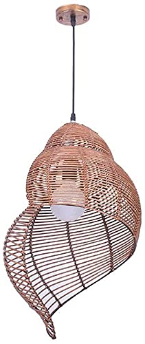 Plafonnier flush mount rotin japonais E27 luminaire suspendu créatif salon