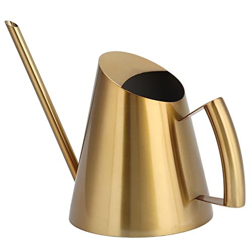 KooingTech Watering Can, 1500ml Stainless Steel Long Spout Watering Cans, Gold Water Can...