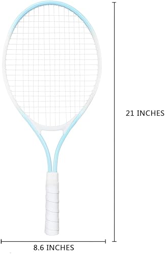Miniatura 2 de Raqueta de tenis infantil para 2 jugadores, adecuada para principiantes, raqueta ligera de 27 pulgadas para niños, adecuada para niños y niñas,
