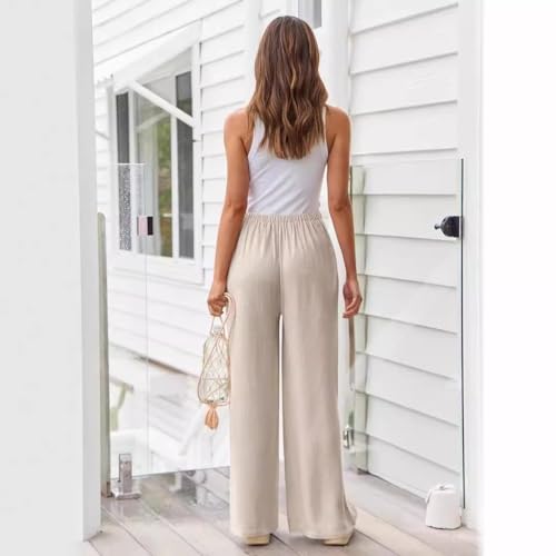 Women's Lightweight Gauze Pants Wide Leg Casual Summer Pants for Ladies4