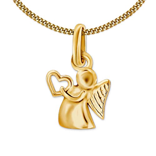 CLEVER SCHMUCK Collier pour fille avec pendentif ange gardien 10 avec cœur dans la main en argent...