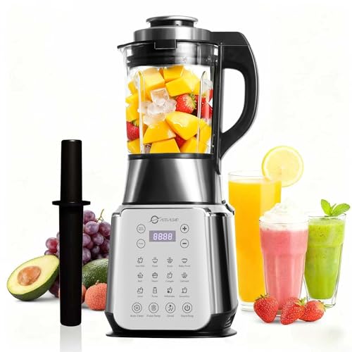 Comparison: Best Glass Blender And Food Processor 9 Blenders for Kitchen 1500W Stainless Steel Professional Blender, 59oz Glass Jar Countertop Blender with Tamper, Food Processor with Heating, 14 Smart Programs, Keep Warm & One-Touch Auto Cleaning