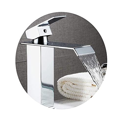 Robinet cascade pour lavabo moderne et vasque de cuisine chic en bronze