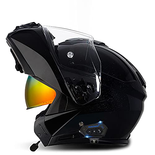 Casque rallye bluetooth double lentille de course moto haute performance