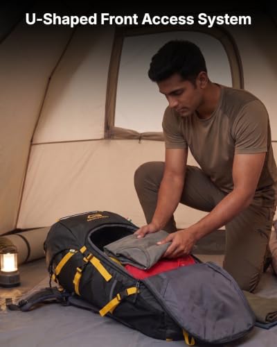 Image of Zero 60L Rucksack for Men and Women | Ideal for Multiday Hiking, Trekking, Camping & Travel - Black