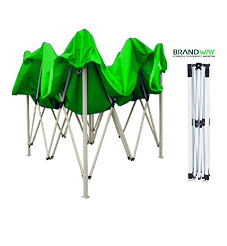 Image of Gazebo Tent Portable Popup Foldable Canopy 10x10 Ft Shelter for Event, Advertisement, Promotion, Exhibition, Market Stall, Waterproof Outdoor Gazebo Tent, Heavy Duty Frame (Green, 10 x 10 Ft)