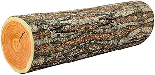 Simulation Tree Trunk Pillow Creative Long Cylindrical Stump Cushion Tree Branch Log Design Cushion Round Wood Grain Stump Shaped 3D Decorative Pillows for Home Living Room Sofa