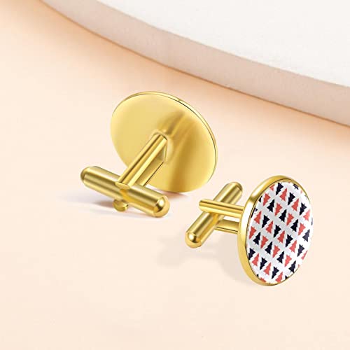 Kerstboom patroon Manchetknopen voor mannen set gepersonaliseerd - Image 8