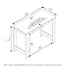 FURINNO Jaya Writing Desk For Residential Use With DrawerBlack, Blackwood, Large