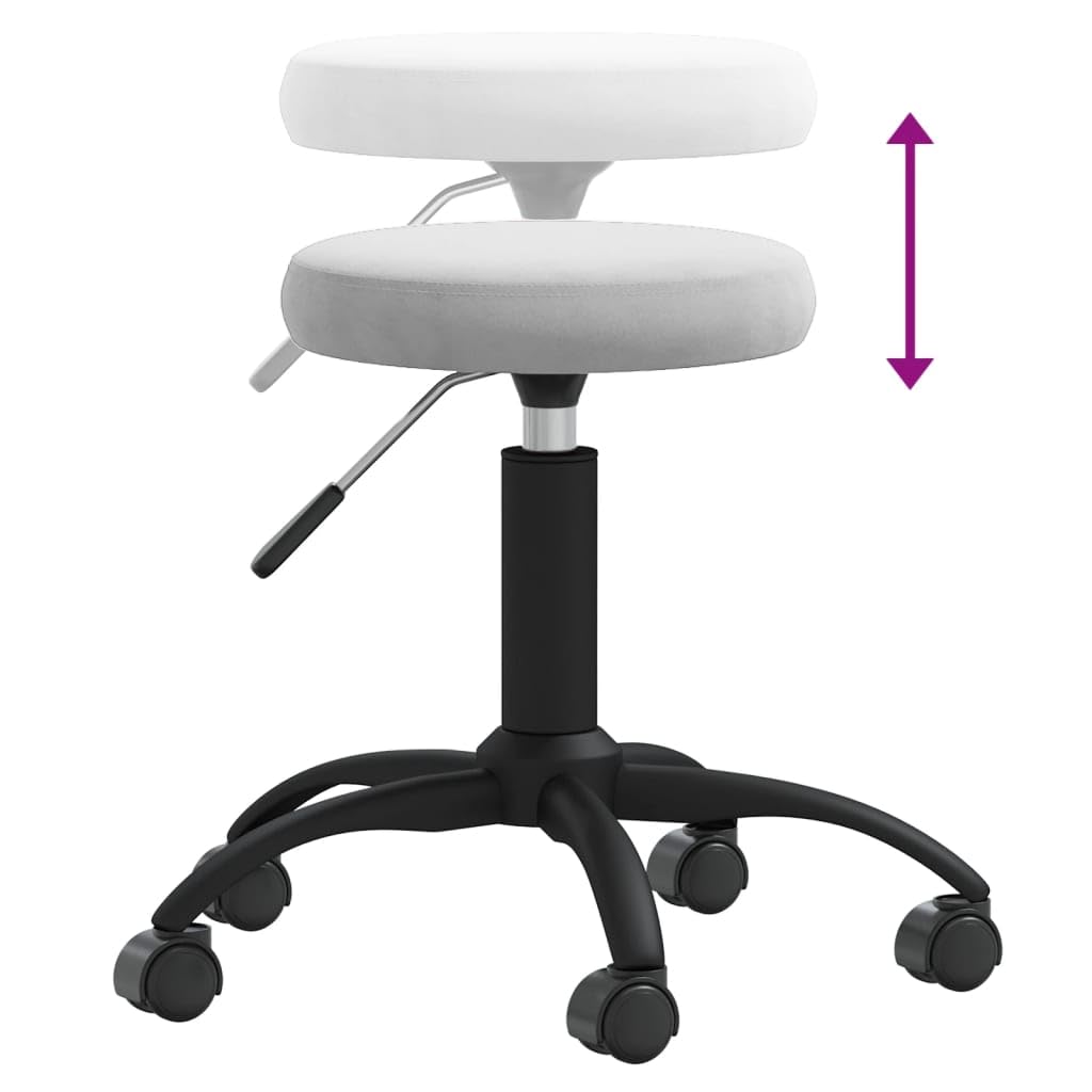 INLIFE Tabouret de Massage Velours Gris Clair Santé,beauté,Hygiène personnelle,Massage,Relaxation,Fauteuils de Massage Gris 3.95KG