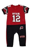 Algopix Similar Product 10 - FAST ASLEEP Utah Utes Baby Boy Football