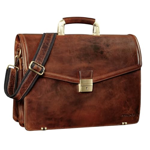 Porte-documents STILORD Lazarus - Sacoche de travail cuir XL pour organiser vos journées
