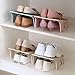 4 Pcs Shoe Slots Organizer for Closet – 10 x 8.7 Inches, Space Saver, Double Layer Shoe Dividers for Shelves – Durable, Stackable Shoes Organizer for Closet | Fits Heels, Sneakers, Flats, and More